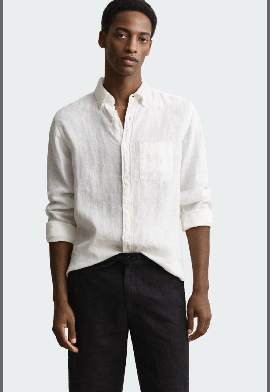 GANT REGULAR LINEN SHIRT GMNT DYED Long Sleeve Men’s Medium